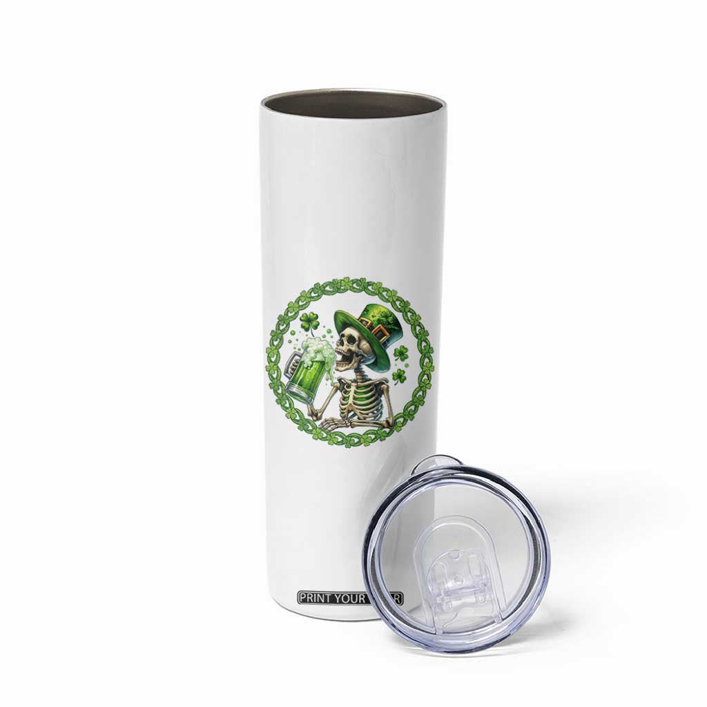 Lucky Irish Skeleton St Patricks Day Skinny Tumbler Beer Lover TS12 Print Your Wear