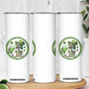 Lucky Irish Skeleton St Patricks Day Skinny Tumbler Beer Lover TS12 Print Your Wear