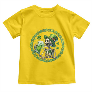 Lucky Irish Skeleton St Patricks Day Toddler T Shirt Beer Lover TS12 Daisy Print Your Wear