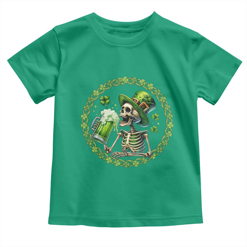 Lucky Irish Skeleton St Patricks Day Toddler T Shirt Beer Lover TS12 Irish Green Print Your Wear