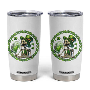 Lucky Irish Skeleton St Patricks Day Tumbler Cup Beer Lover TS12 White Print Your Wear