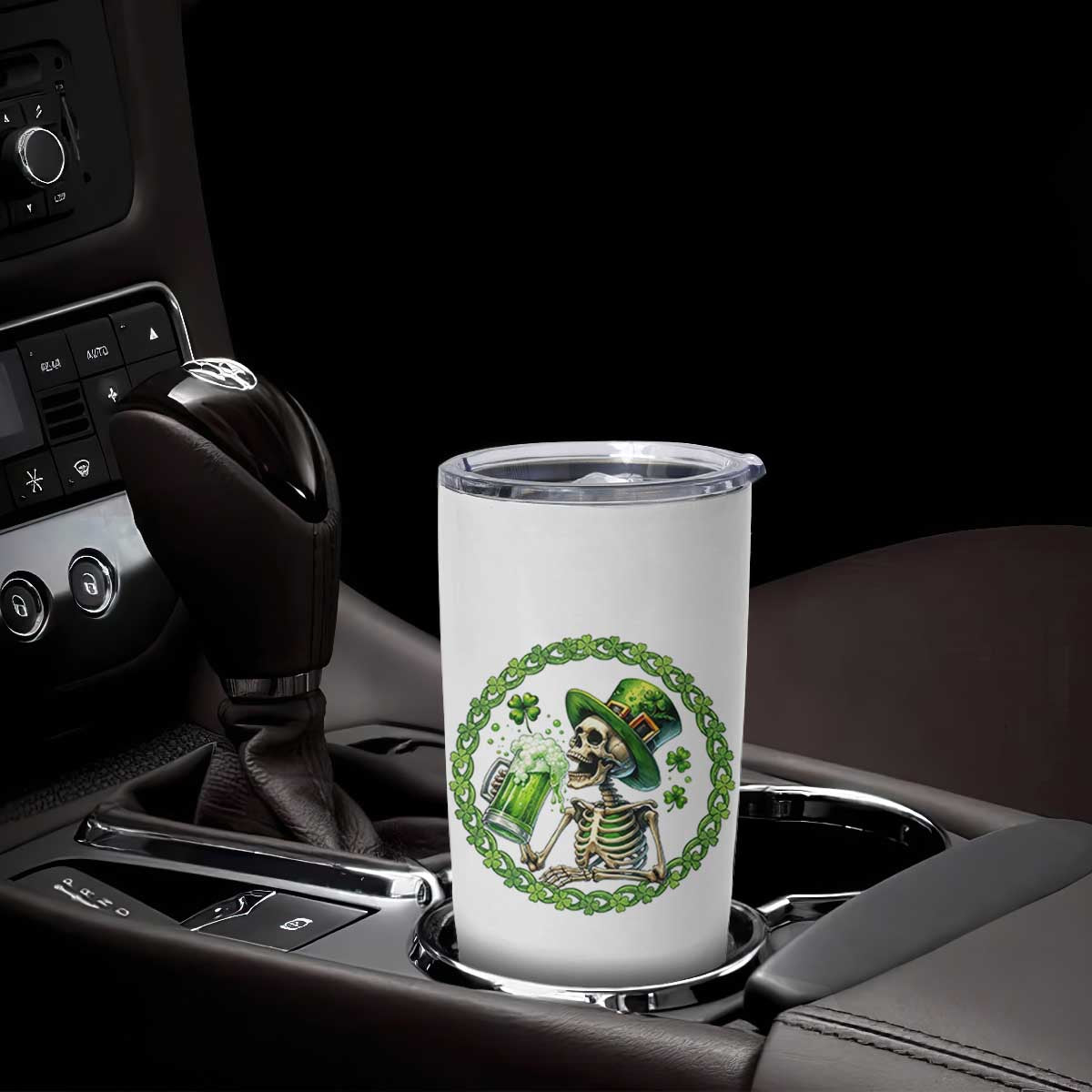 Lucky Irish Skeleton St Patricks Day Tumbler Cup Beer Lover TS12 Print Your Wear
