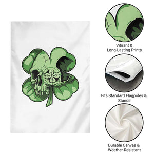 St Patricks Day Lucky Shamrock Skull Gift Garden Flag TS12 Print Your Wear