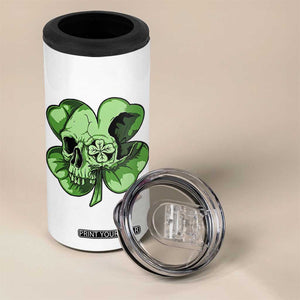 St Patricks Day Lucky Shamrock Skull Gift 4 in 1 Can Cooler Tumbler TS12 Print Your Wear