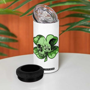 St Patricks Day Lucky Shamrock Skull Gift 4 in 1 Can Cooler Tumbler TS12 Print Your Wear