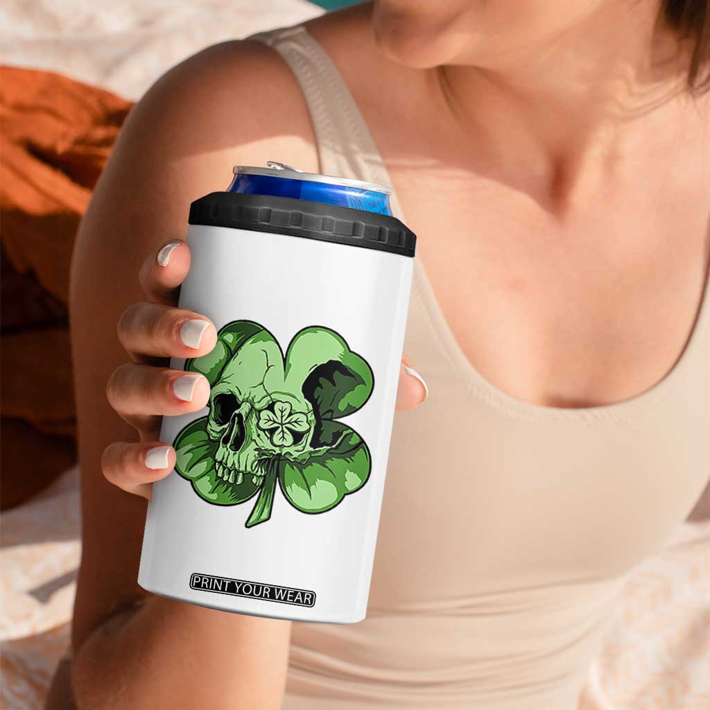 St Patricks Day Lucky Shamrock Skull Gift 4 in 1 Can Cooler Tumbler TS12 Print Your Wear