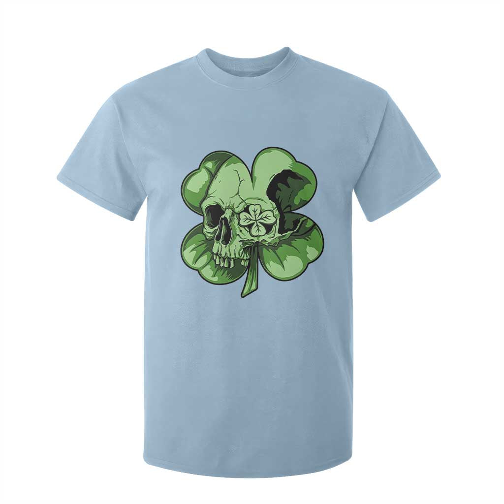 St Patricks Day Lucky Shamrock Skull Gift T Shirt For Kid TS12 Light Blue Print Your Wear
