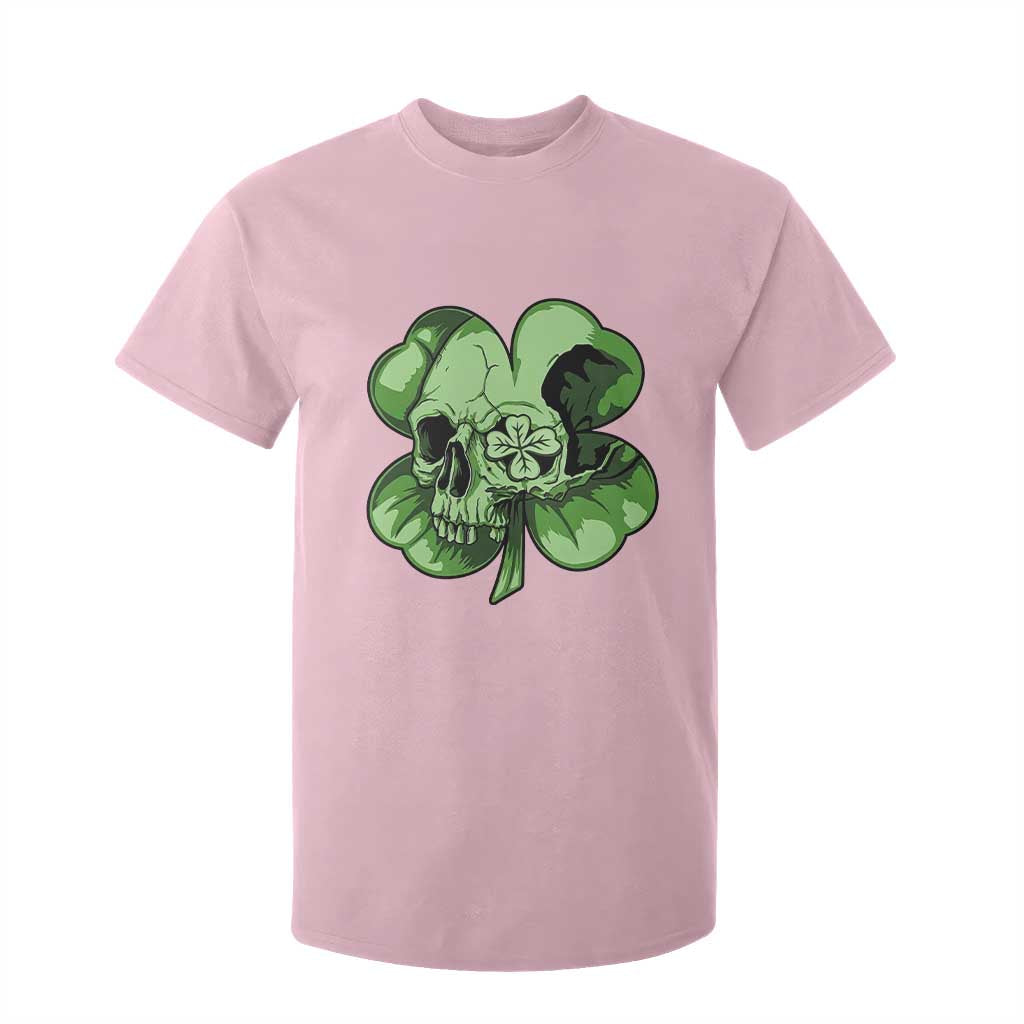 St Patricks Day Lucky Shamrock Skull Gift T Shirt For Kid TS12 Light Pink Print Your Wear