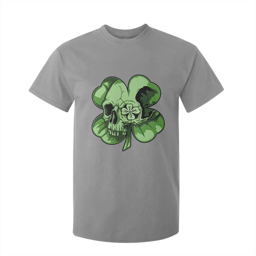 St Patricks Day Lucky Shamrock Skull Gift T Shirt For Kid TS12 Sport Gray Print Your Wear