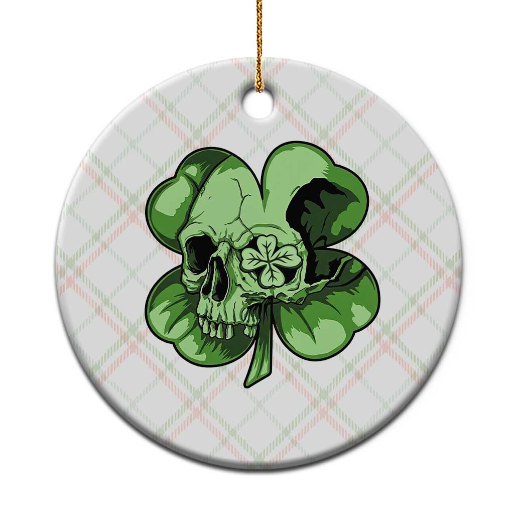 St Patricks Day Lucky Shamrock Skull Gift Ceramic Ornament TS12 1pc Christmas Plaid Print Your Wear