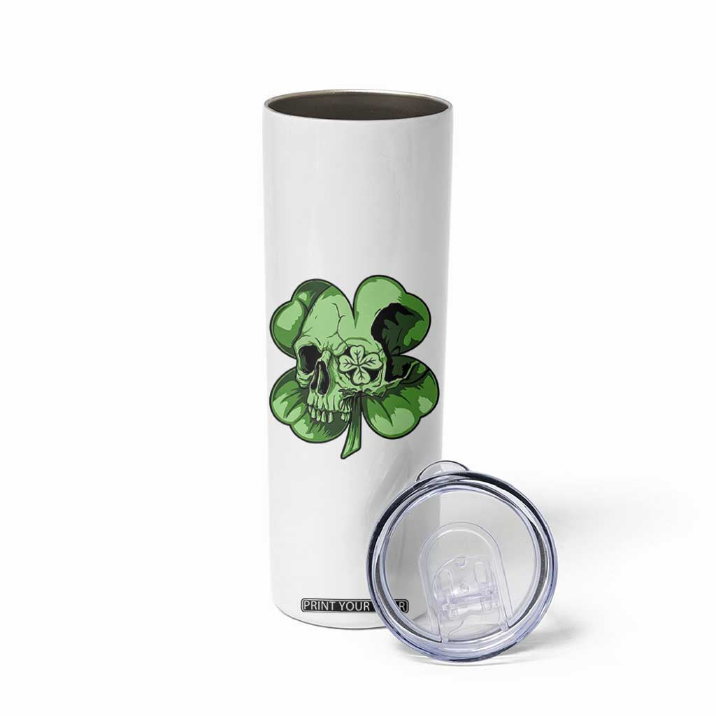 St Patricks Day Lucky Shamrock Skull Gift Skinny Tumbler TS12 Print Your Wear