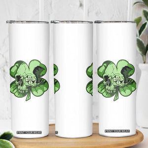 St Patricks Day Lucky Shamrock Skull Gift Skinny Tumbler TS12 Print Your Wear