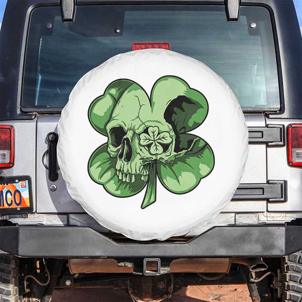 St Patricks Day Lucky Shamrock Skull Gift Spare Tire Cover TS12 No hole White Print Your Wear