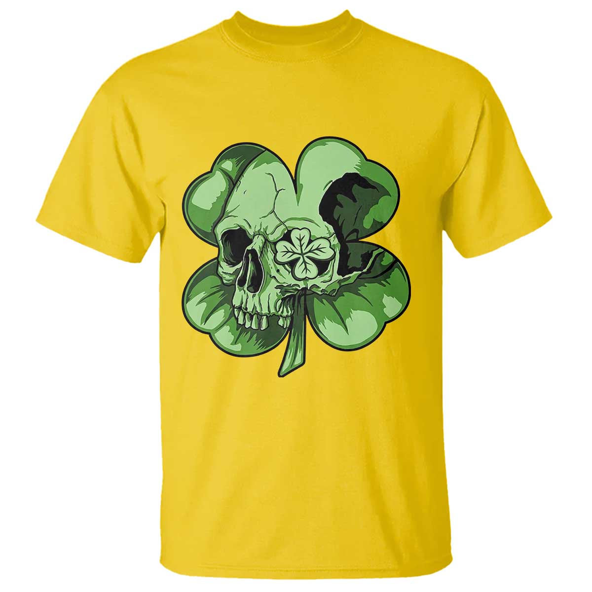 St Patricks Day Lucky Shamrock Skull Gift T Shirt TS12 Daisy Print Your Wear