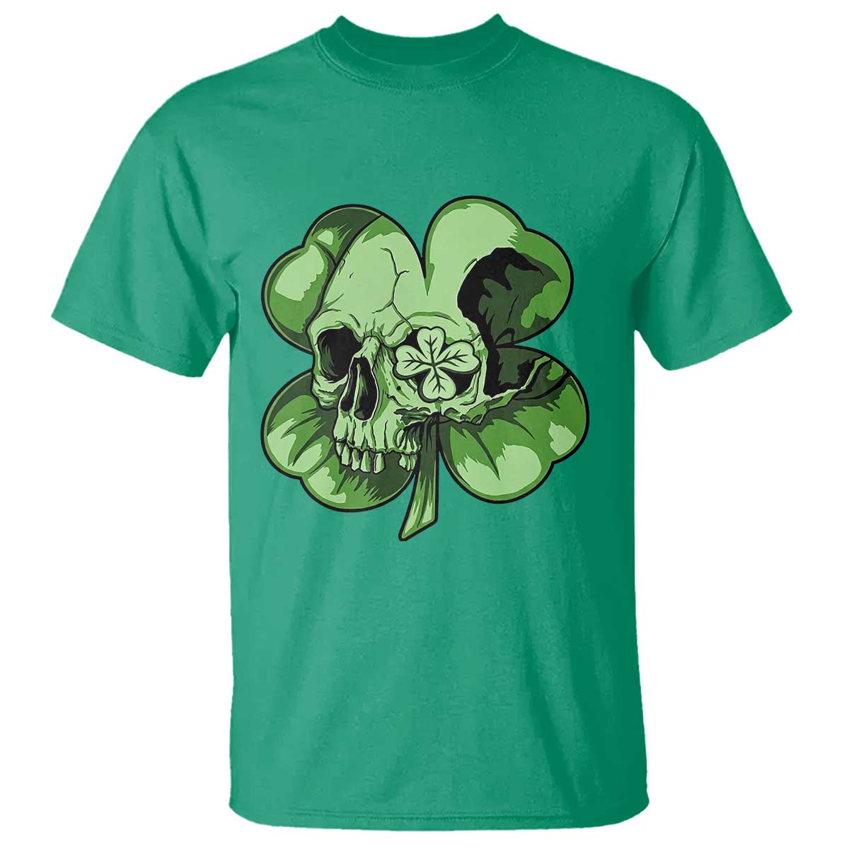 St Patricks Day Lucky Shamrock Skull Gift T Shirt TS12 Irish Green Print Your Wear