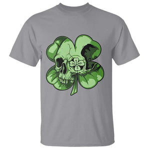 St Patricks Day Lucky Shamrock Skull Gift T Shirt TS12 Sport Gray Print Your Wear
