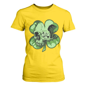 St Patricks Day Lucky Shamrock Skull Gift T Shirt For Women TS12 Daisy Print Your Wear