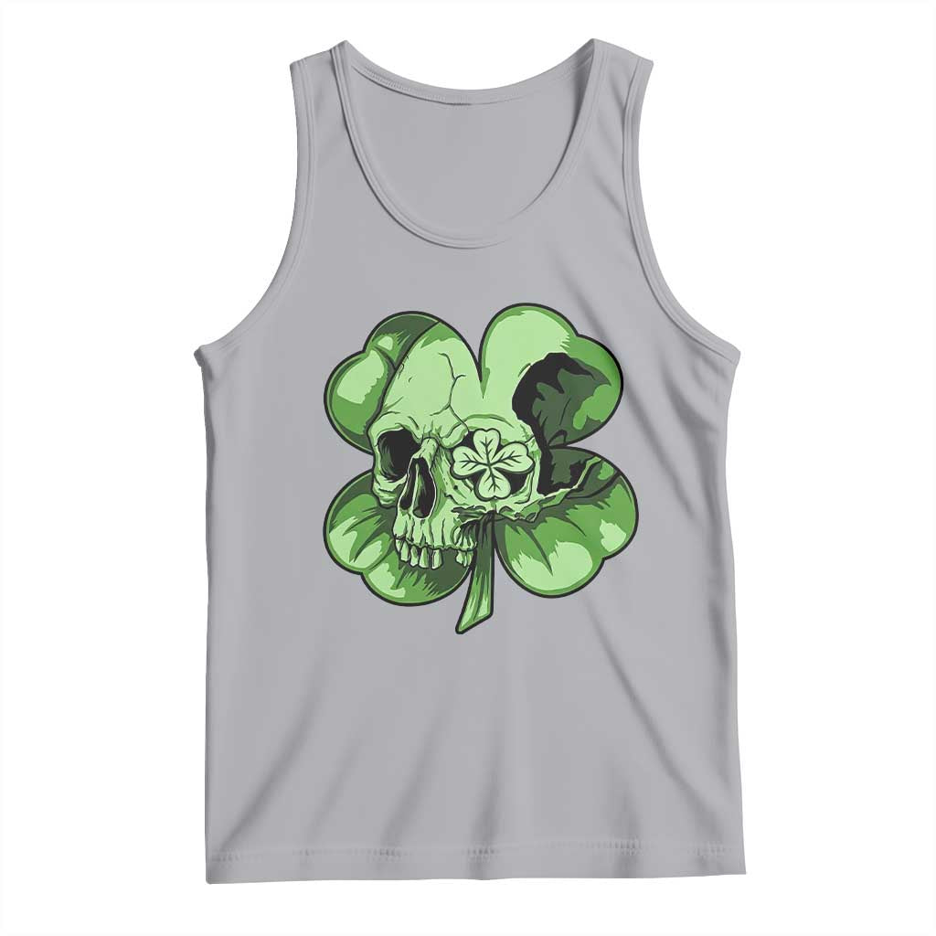 St Patricks Day Lucky Shamrock Skull Gift Tank Top TS12 Athletic Heather Print Your Wear