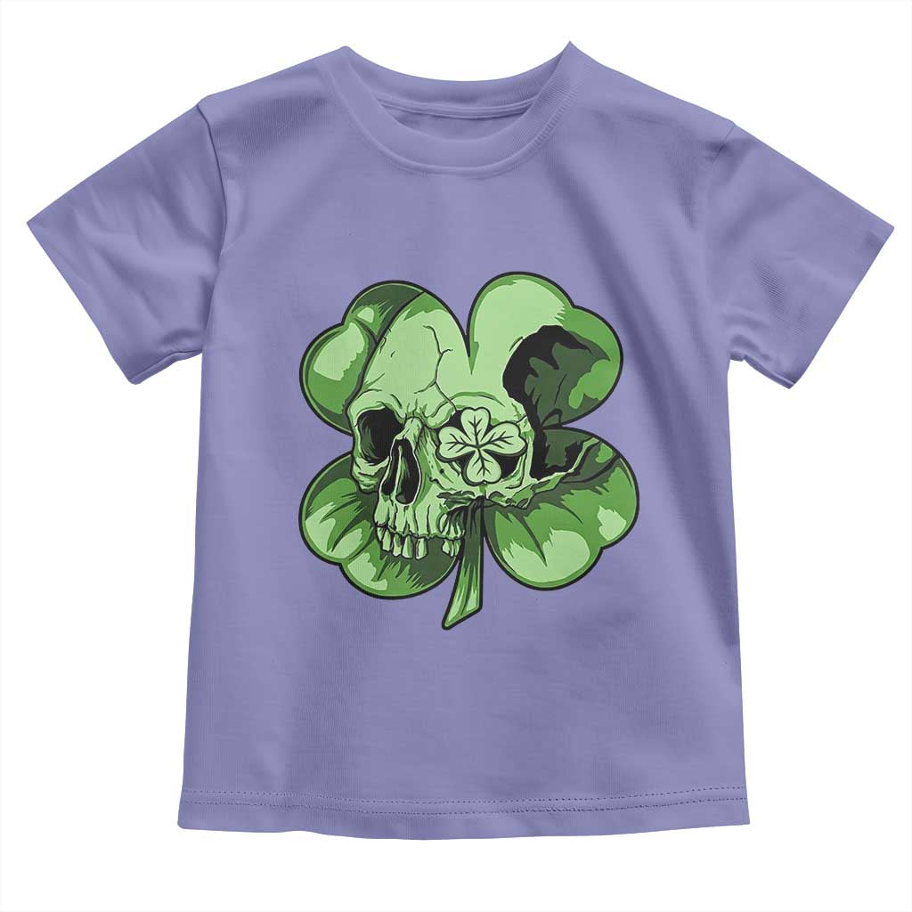 St Patricks Day Lucky Shamrock Skull Gift Toddler T Shirt TS12 Violet Print Your Wear