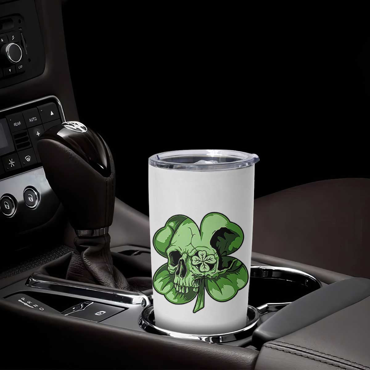 St Patricks Day Lucky Shamrock Skull Gift Tumbler Cup TS12 Print Your Wear