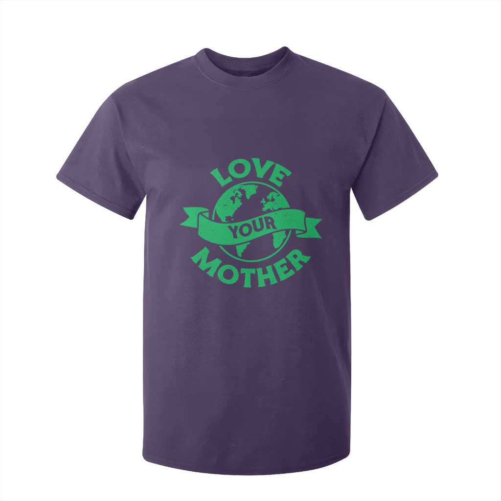 Love Your Mother Earth Day T Shirt For Kid Protect Our Planet TS12 Purple Print Your Wear
