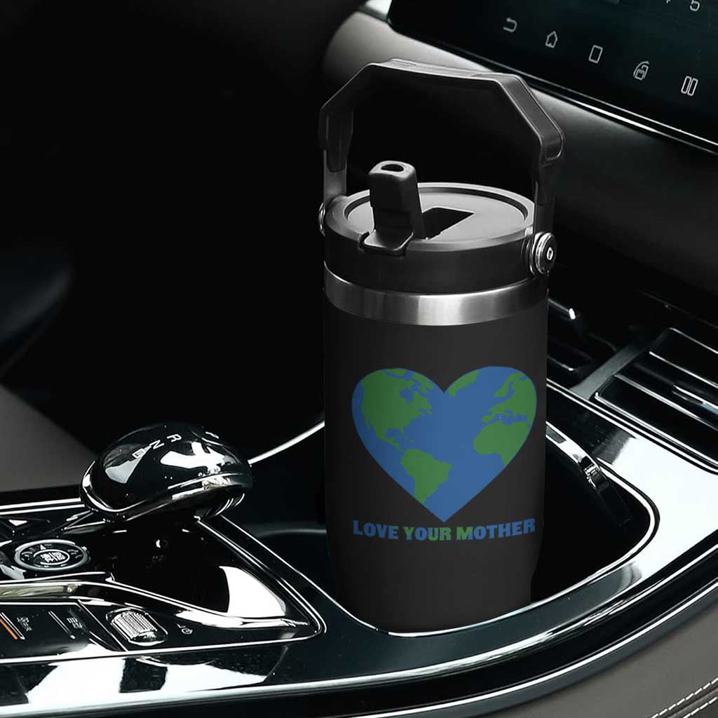 Love Your Mother Earth Day Flip Straw Tumbler Environmental Activism TS12 Print Your Wear