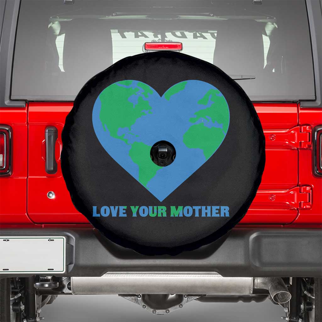 Love Your Mother Earth Day Spare Tire Cover Environmental Activism TS12 Black Print Your Wear
