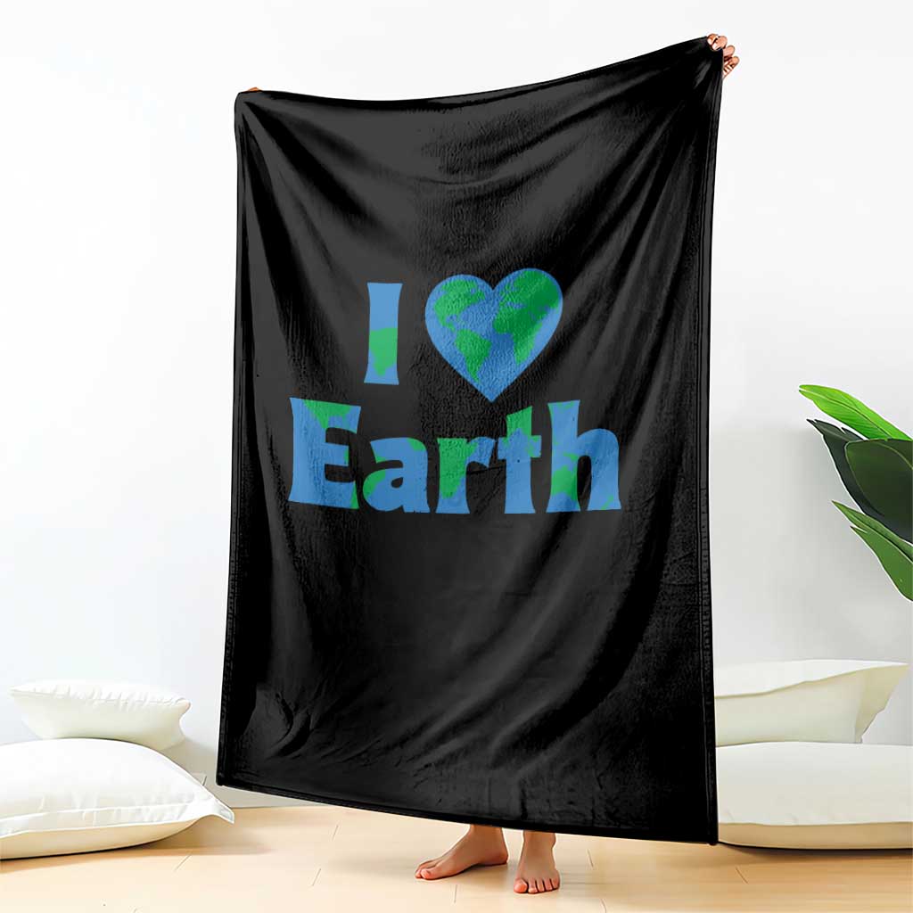 Earth Day Environmental Activism Throw Blanket I Love Earth TS12 Print Your Wear
