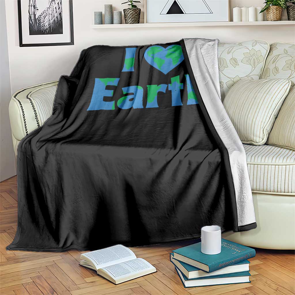 Earth Day Environmental Activism Throw Blanket I Love Earth TS12 Print Your Wear