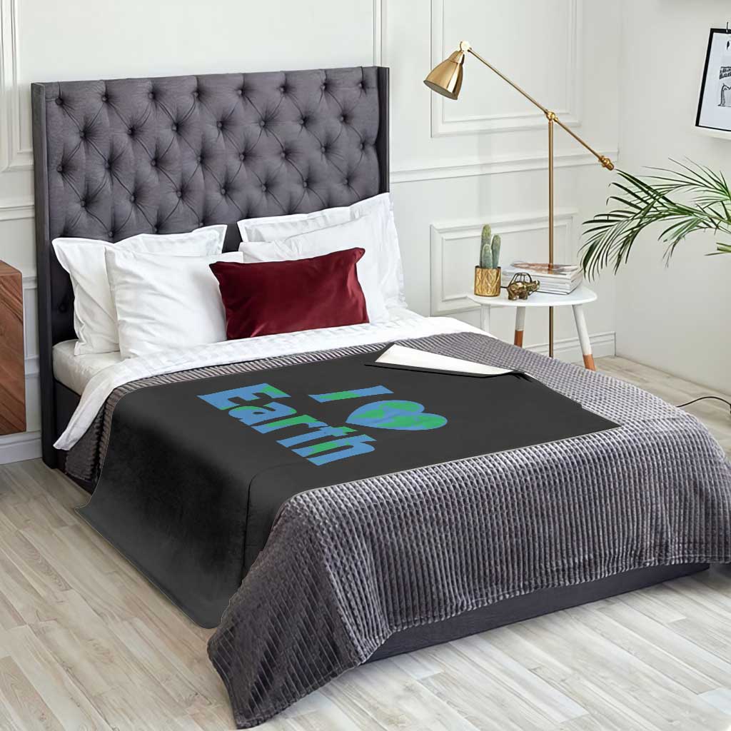 Earth Day Environmental Activism Throw Blanket I Love Earth TS12 Print Your Wear
