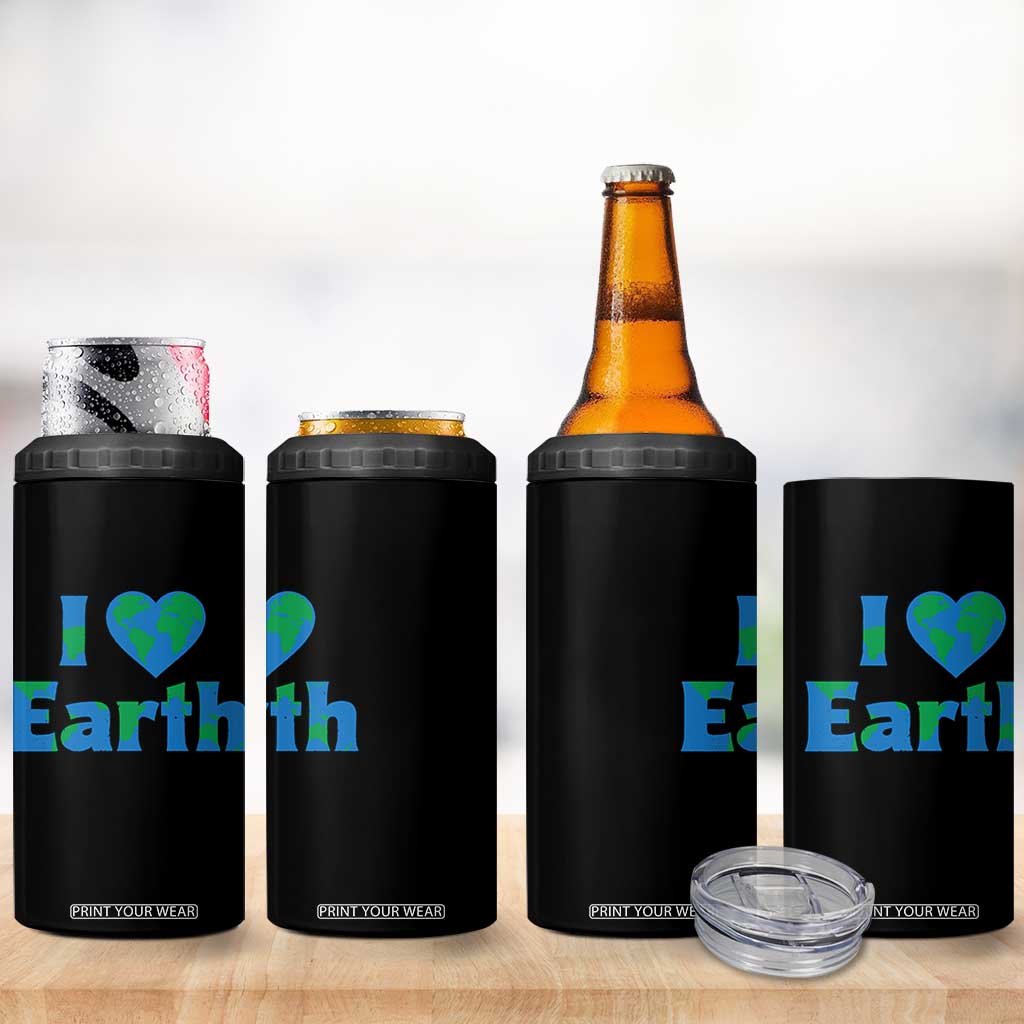 Earth Day Environmental Activism 4 in 1 Can Cooler Tumbler I Love Earth TS12 Print Your Wear