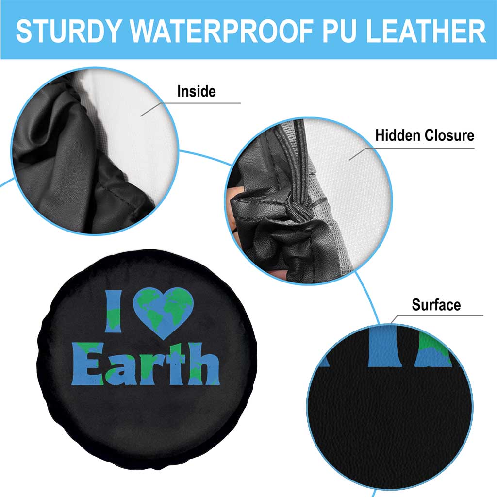 Earth Day Environmental Activism Spare Tire Cover I Love Earth TS12 Print Your Wear