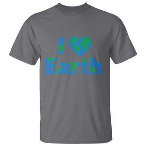 Earth Day Environmental Activism T Shirt I Love Earth TS12 Charcoal Print Your Wear
