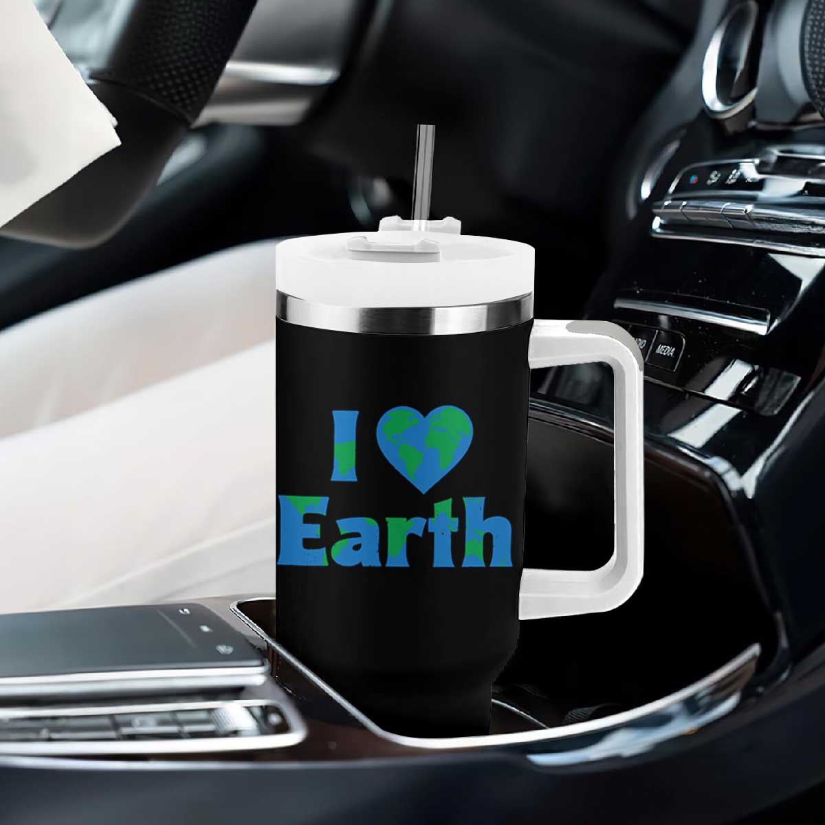 Earth Day Environmental Activism Tumbler With Handle I Love Earth TS12 Print Your Wear