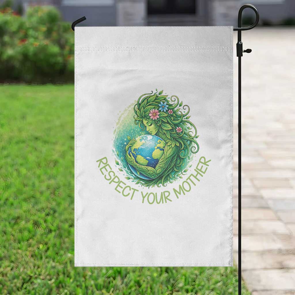 Respect Your Mother Garden Flag Earth Mother Hugging Planet TS12 Print Your Wear