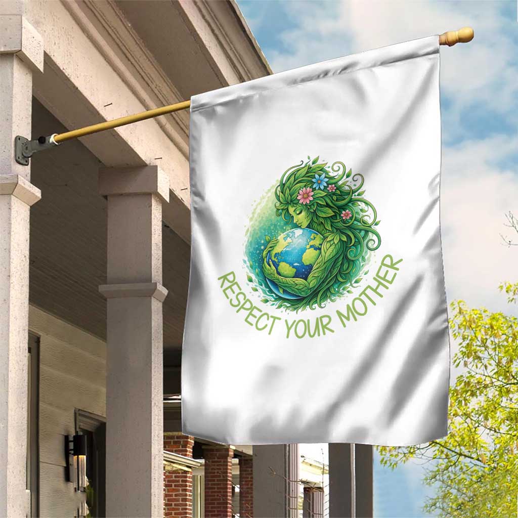 Respect Your Mother Garden Flag Earth Mother Hugging Planet TS12 Print Your Wear