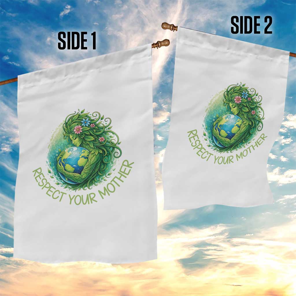 Respect Your Mother Garden Flag Earth Mother Hugging Planet TS12 Print Your Wear
