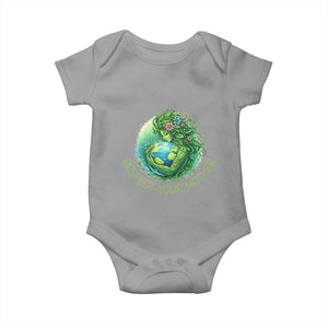 Respect Your Mother Baby Onesie Earth Mother Hugging Planet TS12 Sport Gray Print Your Wear