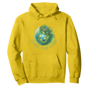 Respect Your Mother Hoodie Earth Mother Hugging Planet TS12 Daisy Print Your Wear