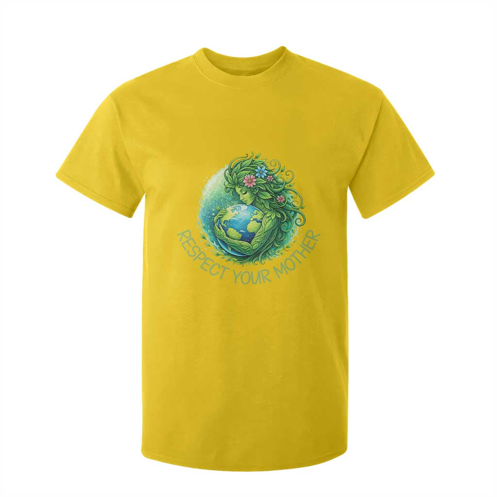 Respect Your Mother T Shirt For Kid Earth Mother Hugging Planet TS12 Daisy Print Your Wear