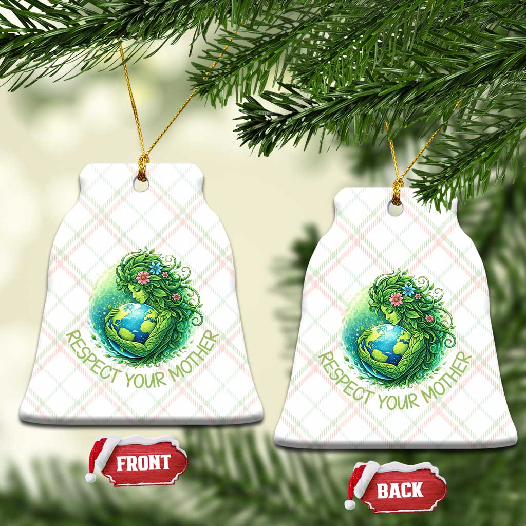 Respect Your Mother Ceramic Ornament Earth Mother Hugging Planet TS12 Print Your Wear