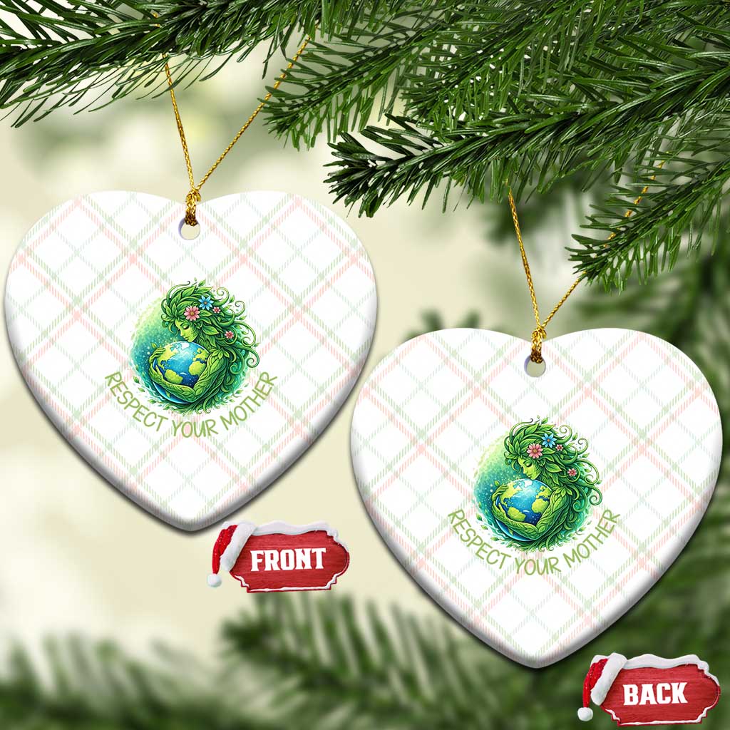 Respect Your Mother Ceramic Ornament Earth Mother Hugging Planet TS12 Print Your Wear
