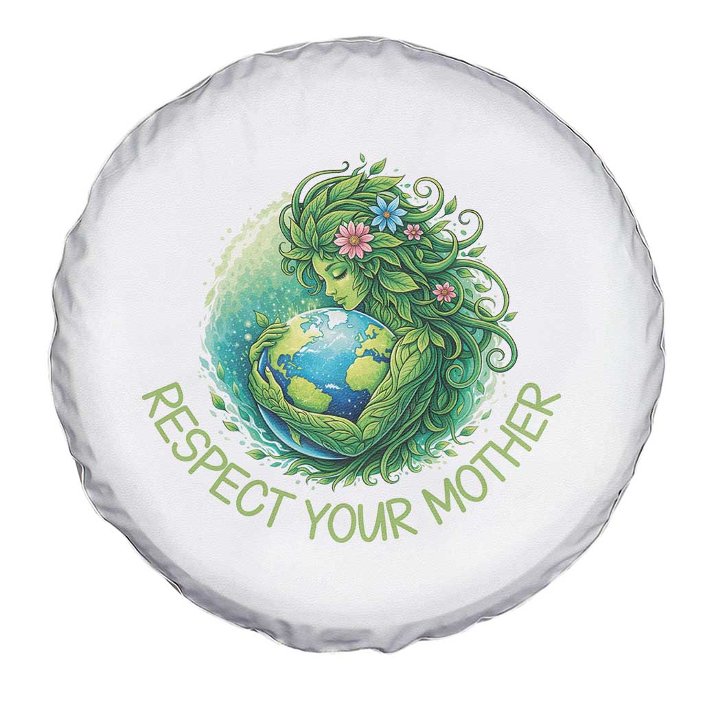 Respect Your Mother Spare Tire Cover Earth Mother Hugging Planet TS12 Print Your Wear
