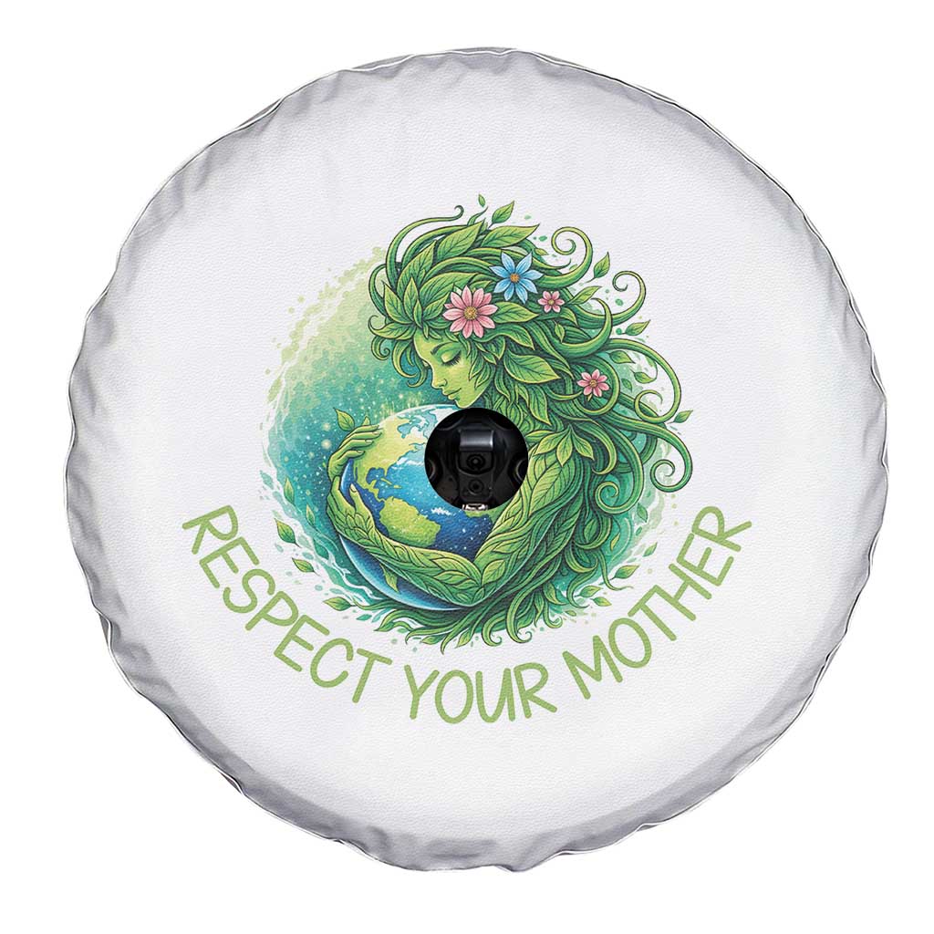 Respect Your Mother Spare Tire Cover Earth Mother Hugging Planet TS12 Print Your Wear