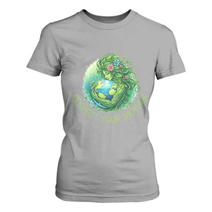 Respect Your Mother T Shirt For Women Earth Mother Hugging Planet TS12 Sport Gray Print Your Wear