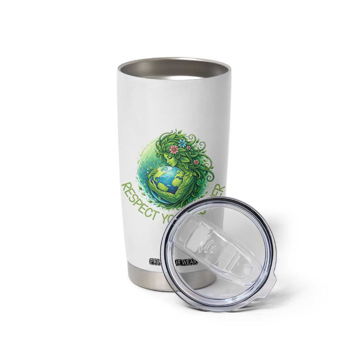 Respect Your Mother Tumbler Cup Earth Mother Hugging Planet TS12 Print Your Wear