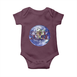There Is No Planet B Baby Onesie Earth Day Environmental Awareness Gift TS12 Maroon Print Your Wear