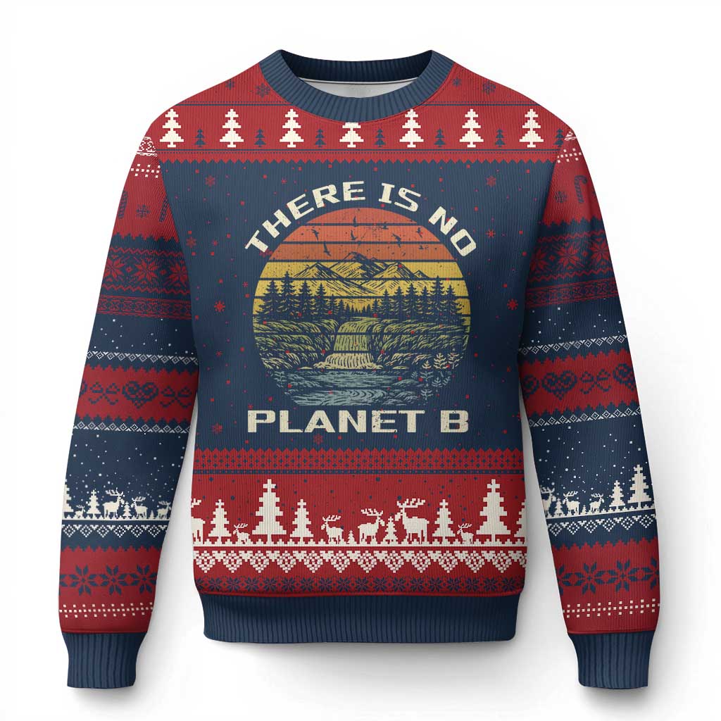 Nature Lover Shirt, Earth Day Gift, Save the Planet Shirt, Nature T-Shirt, Nature Lover Gift, Outdoor Environment Shirts, No Planet B Shirt Ugly Christmas Sweater TS12 Navy Red Print Your Wear