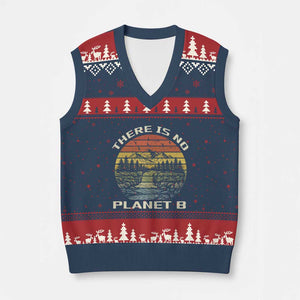Nature Lover Shirt, Earth Day Gift, Save the Planet Shirt, Nature T-Shirt, Nature Lover Gift, Outdoor Environment Shirts, No Planet B Shirt V-Neck Knit Sweater Vest TS12 Navy Red Print Your Wear
