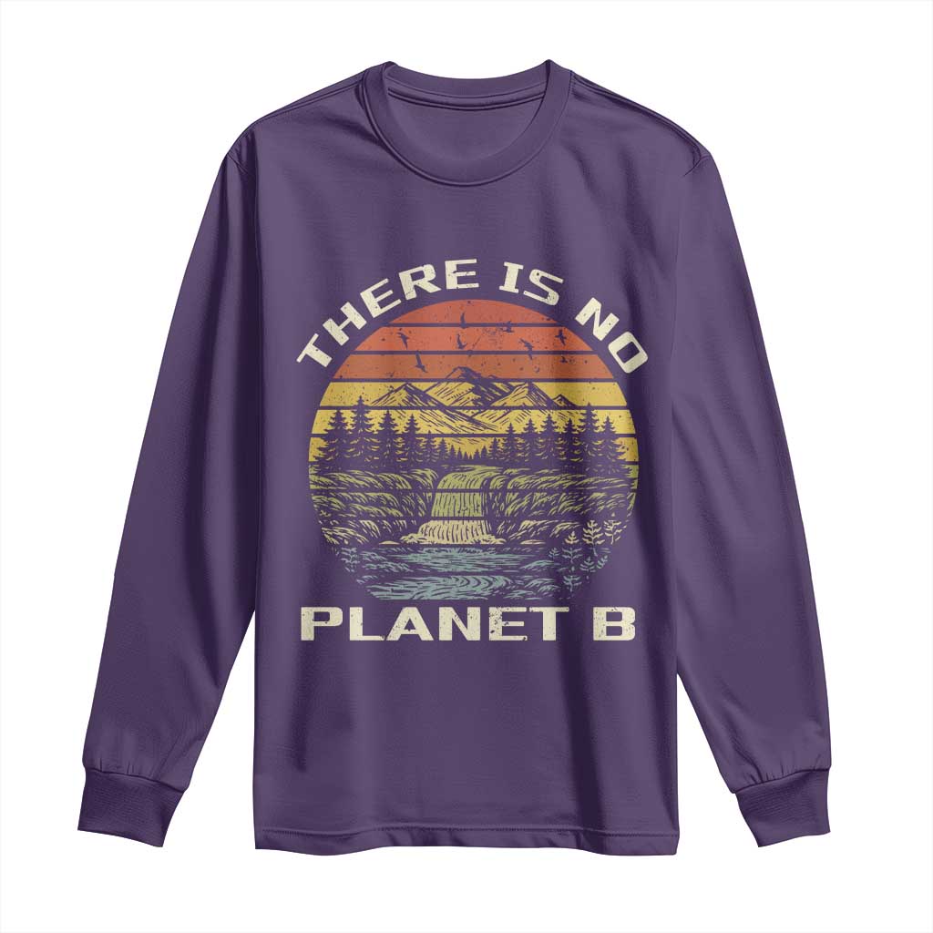 Nature Lover Shirt, Earth Day Gift, Save the Planet Shirt, Nature T-Shirt, Nature Lover Gift, Outdoor Environment Shirts, No Planet B Shirt Long Sleeve Shirt TS12 Purple Print Your Wear